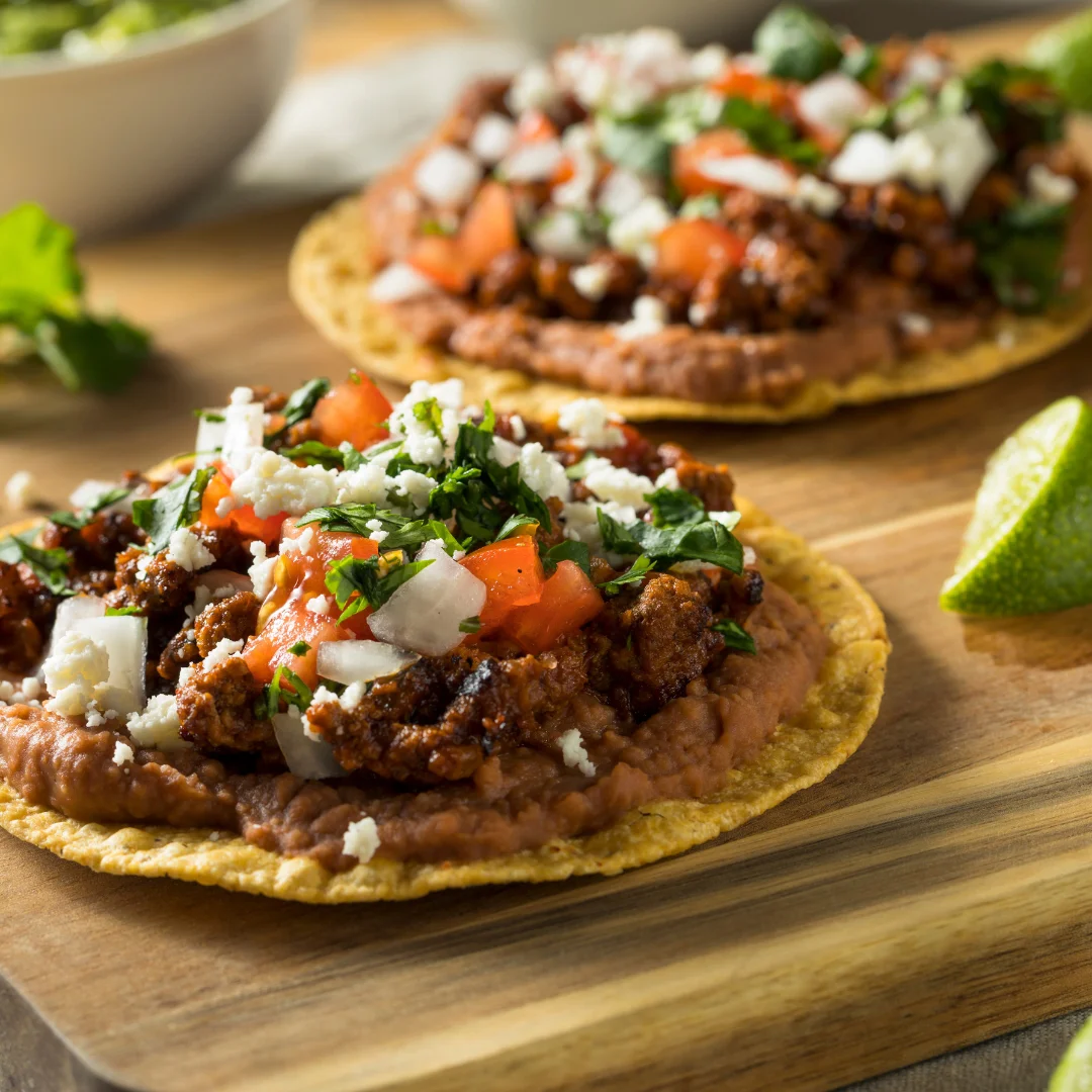 recette tostada mexicaine au boeuf