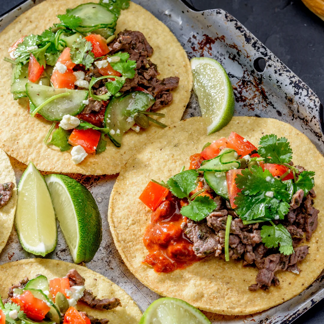 tostada boeuf epice recette mexicaine